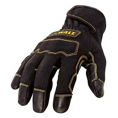 DEWALT Short Cuff Welding and Fabricator Gloves, Abrasion-Resistant Leather Palm, Fire-Resistant Materials, Kevlar Stitching