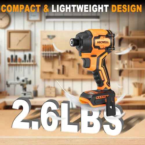 Cordless Impact Driver (Tool Only) Compatible with Dewalt 20V Max Battery, Up to 2300 In-lbs Brushless1/4" Impact Driver, 4-Speed Lightweight Power Impact Drivers with Tool Bag, LED Light