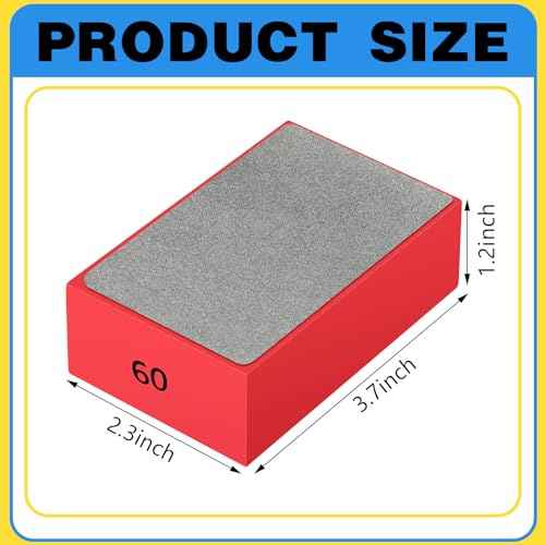 7 Pcs Diamond Hand Polishing Pads 60/100/200/400/800/1500/3000 Grit Diamond Sanding Pads Wet and Dry Sanding Block with Sponge Backing for Glass Tile Stone Concrete Granite Marble Ceramics