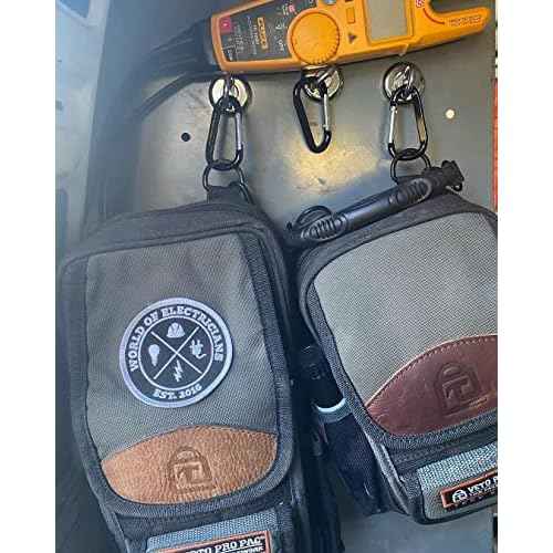 Rack-A-Tiers Racky Van Magnets - Magnetic Tool Holder for Vans, Electrician Van Magnet, 50 lbs Magnet Hook with Carabiner (50 lbs) (RV050)