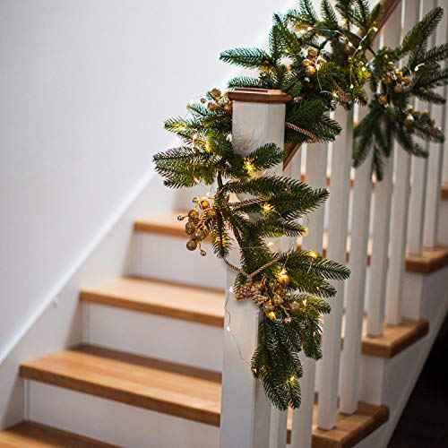 Shappy 6 Pieces Christmas Garland Banister Ties Christmas Decorative Reusable and Flexible Twist Ties for Garland, Banister Home Decoration (Brown)