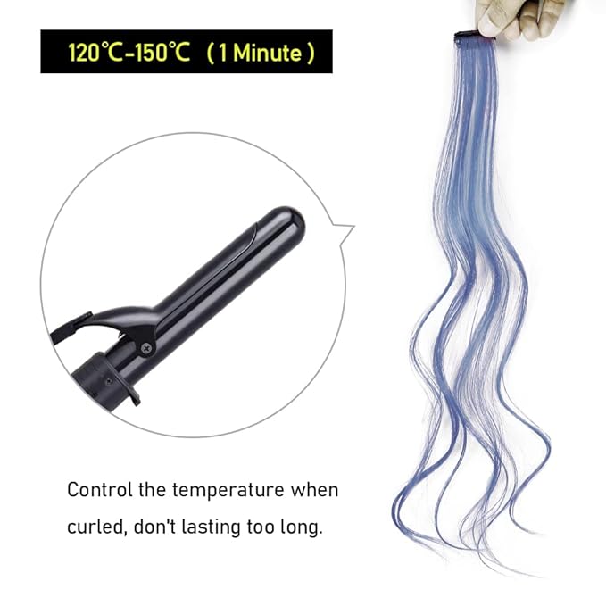 Colored Clip in Hair Extensions 20Inch Straight Syntactic Pink Color Hairpiece Rainbow Party Highlights for Women 16Pcs (Pink Ã¢ÂÂ¡)