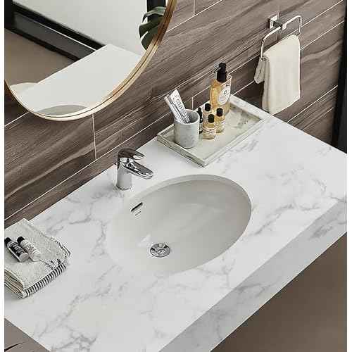 Marble Contact Paper White Marble Wallpaper Peel and Stick Glossy Modern Removable Self Adhesive Wallpaper Waterproof for Barthroom White Contact Paper for Countertop Cabinets 15.7" x 118"