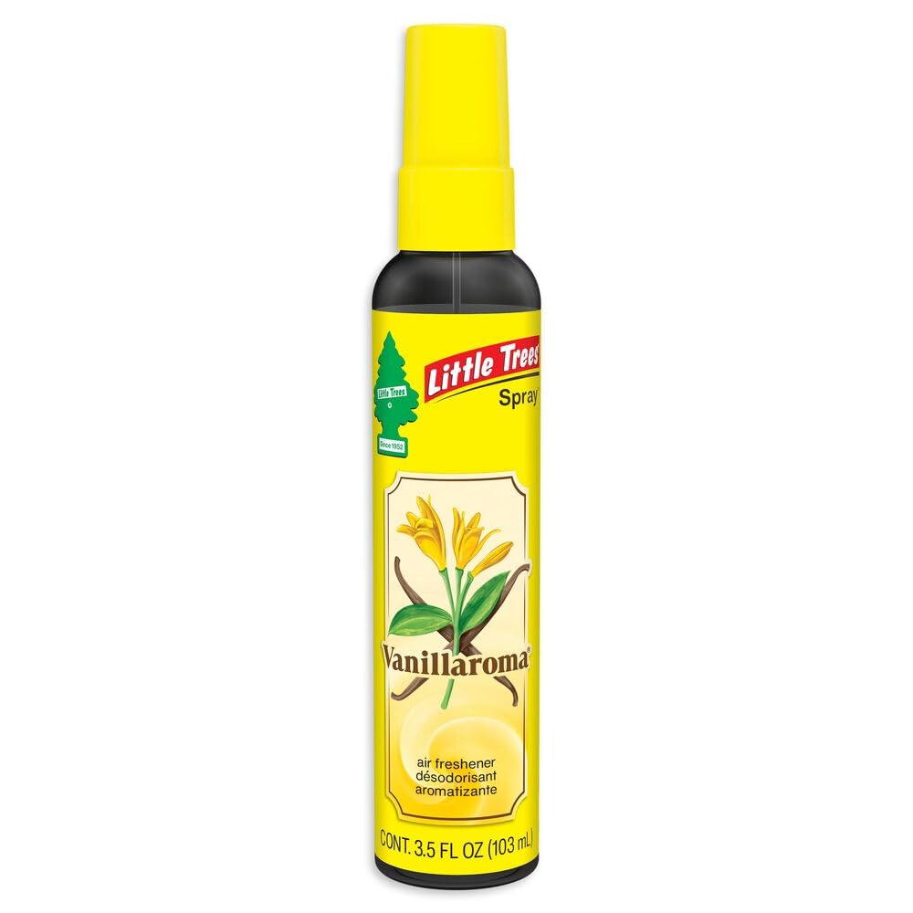 LITTLE TREES Car Air Freshener | Spray Provides a Long-Lasting Scent for Auto or Home | On-the-go Freshness | Vanillaroma, 6 Air Fresheners