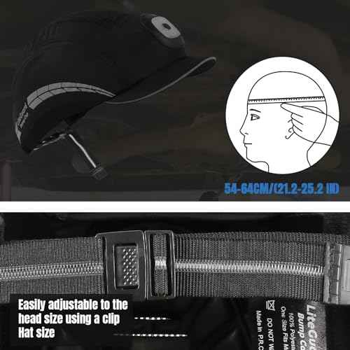 Lightweight Bump Cap with Reflective Stripes, Breathable Baseball Cap Style, Head Protection Hard Hat for Men Women