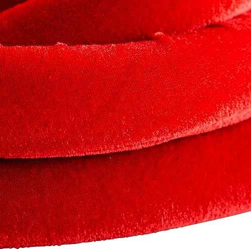 Juvale Stanchion Ropes - 5 ft, Red Velvet, Set of 2, Silver Hooks - Crowd Control Barriers & Line Dividers - Home Theater Accessories & Decor