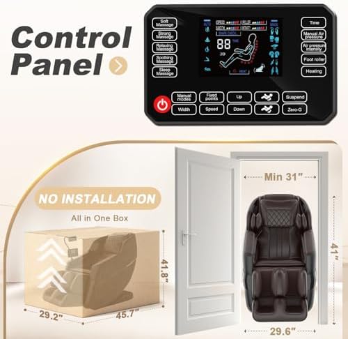 FURNIMAT 2026 Massage Chair Full Body, 3D SL-Track Zero Gravity Shiatsu Massage Chair Recliner with AI Control, Body Scan, Airbags, Heating, Foot Roller, Auto Modes, Bluetooth Speaker