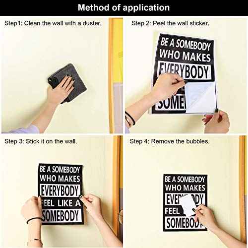 Zonon 9 Pcs Inspirational Wall Decals Spiritual Motivational Wall Stickers Positive Quotes Sayings Phrases Decals for Library Home School Office Art Decorations, 8 x 10 Inches
