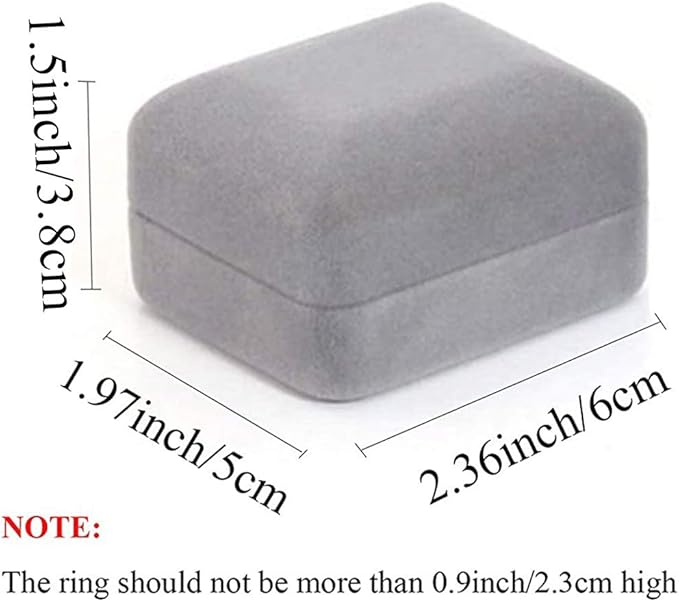 GBYAN Velvet Ring Box with LED Light Jewelry Display Gift Box for Proposal,Engagement, Wedding