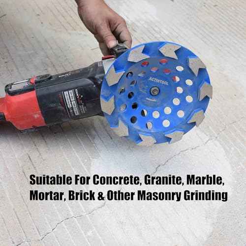 7 in.x 5/8-11 in. Abor Threaded 10 Arrow Segments Grinding Cup Wheel (5/8"-11 Threaded)