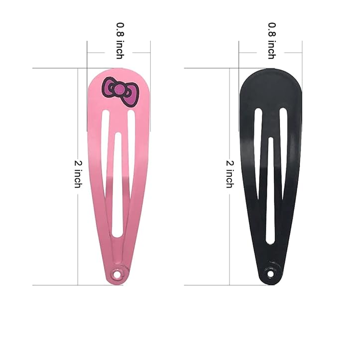 Hair Clips, KUBOM 120-Pack Metal Snap Hair Barrettes Barettes and Hair Clips for Girls,Toddlers,Kids,Women, Baby and Fine/Thick hair - 2inch (Colored Candy and Pattern)