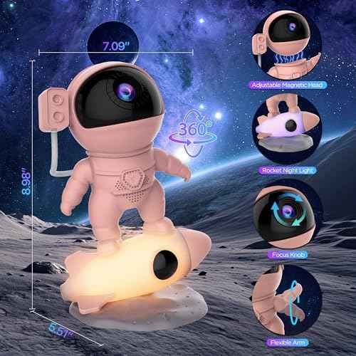 Galaxy Projector, 12 in 1 HD Planetarium Astronaut Galaxy Projector for Bedroom, Galaxy Star Night Light Projector for Kids Adults Gaming Room/Party/Home D?cor