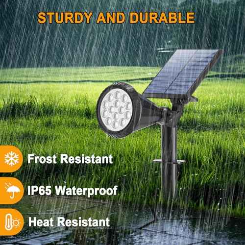WELALO Solar Spot Lights Outdoor Waterproof for Flag, [8 Pack/4 Modes] Landscape Spotlights 180¡Æ Adjustable Solar Powered Lights for Walkway Pathway Tree Yard Garden Wall Driveway Statue Warm White