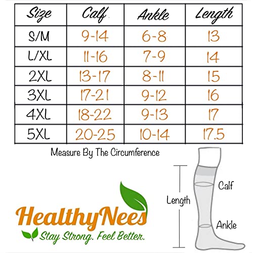 Seniors Care Footless 15-20 mmHg Compression Shin Calf Leg Men Women 1 Pair Zipper Sleeves (Black, 3X-Large)