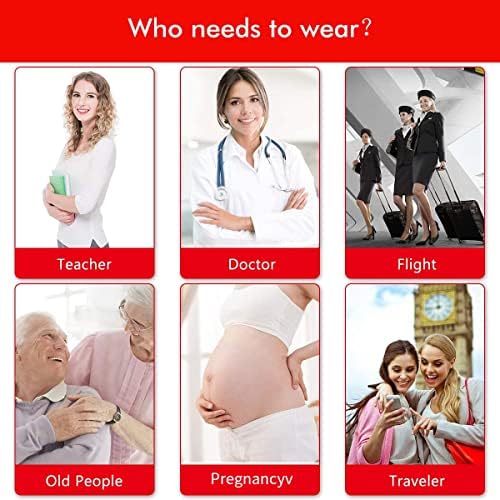 KISSLIFE 2 Pairs Compression Pantyhose Women Support Hose 20-30 mmHg Closed Toe Graduated Compression Stockings for Varicose Veins