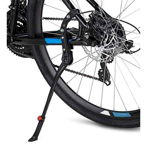 Schwinn Adjustable, Center or Rear Mounted Kickstand, Black, Fits Adult Bikes, Steel, Aluminum or Aluminum Alloy, Easy Installation, Top Plate and Bolt Included, Kickstand for Adult Bike