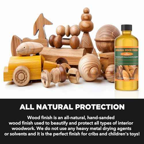 Premium Original Wood Finish - Linseed Oil, Carnauba Wax & Beeswax Blend, Ideal for All Woodwork, Long-Lasting Durability - Natural Safe Sealer - for Polish, Condition, Restore Interior Wood - 3.4 oz
