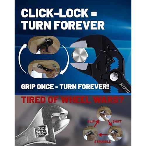7 & 10-Inch Pliers Wrench with 4 Protective Covers - Professional Grade CRV Steel Adjustable Parallel Jaw Wrench with One-Click Resizing, Storage Pouch for All Types of Nuts, Water Pipes, etc