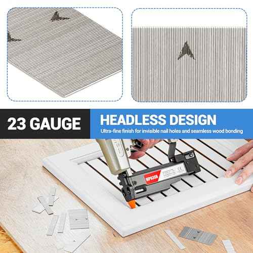 meite 23 Gauge Pin Nails, 1-3/8 Inch 304 Stainless Steel Pin Nails - Micro 23GA Headless Nails for Nail Gun for Trim, Craft, and Woodworking (1,500 Counts)