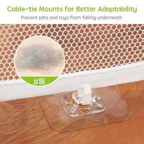 Banister Guard for Baby - 15ft x 3ft, Child Safety Net, Rail Balcony Banister Stair Mesh for Kids, Toys, Pets - White