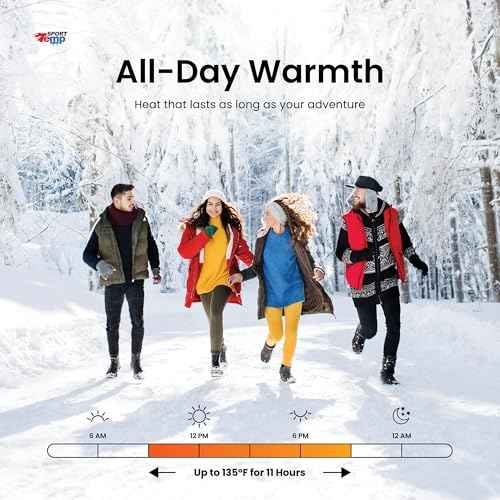 Hand Warmers - Up to 11 Hours of Heat, Super Long Lasting - Easy, All Natural - Air Activated, for Body, Hands & Toes - Odorless Hot Hand Warmer - Sport Temp
