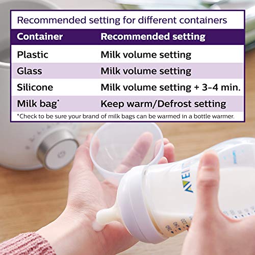 Philips Avent Warming Bundle with Anti-Colic baby bottle with AirFree Vent 4 Ounce 4 Pack + Fast baby bottle Warmer