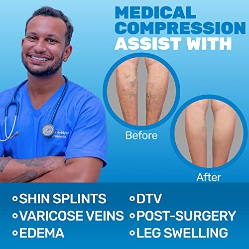 ABSOLUTE SUPPORT Medical Compression Socks for Women & Men 30-40mmHg, Open Toe, Made in USA A311