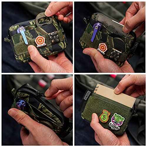 TACTICAL GEEK Storage A3 EDC Pouch Organizer, Nylon Multi-Functional Utility Small Tool Pocket, Multi-Purpose Molle EDC Gadget Storage Pouch, Nylon Compact Organizer for Daily Carry Camo