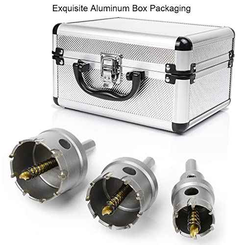 ASNOMY 8PCS TCT Hole Saw Kit for Hard Metal, 3/4"-2" Inch Tungsten Carbide Tipped Hole Saw Set, Heavy Duty Hole Cutter for Metal, Stainless Steel, Iron, Wood, Plastic
