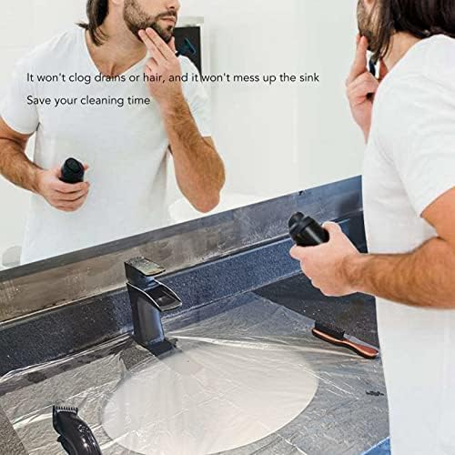 Beard Hair Catcher for Sink, Beard Trimming Catcher, 20pcs Disposable Sink Guards, Beard Hair Catcher for Men Shaving Non Stick Beard Cape Grooming Cloth Beard Catcher Stubble Beard Hair Catcher