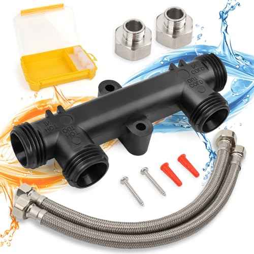 Sensor Valve for Hot Water Recirculating Pump System, Compatible with Tank Water Heaters Only, Includes 12" Supply Lines & 1/2" Adapters