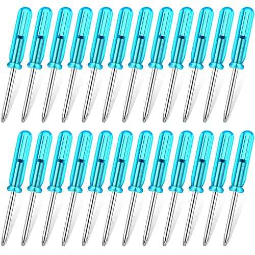 100 Pcs Pocket Screwdriver Mini Tops Tiny 2.0 mm Pocket Cross Eyeglass Screwdriver with Blue Handle for Watches Cellphone HDD Camera Laptop Repair Tool (Cross)