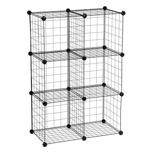 Honey-Can-Do 6 Cube Black Storage Set SHF-09484 Black