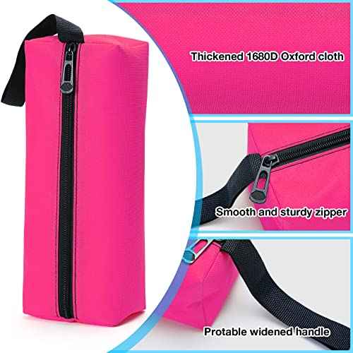 9 Packs Small Tool Pouch Zipper Tool Bags Canvas Waterproof Versatile Hand Zippered Tool Pouches Heavy Duty Multipurpose Zipper Tool Pouch Tote Bag for Organizer Storage (11.8 x 3.9 x 3.9 Inch)