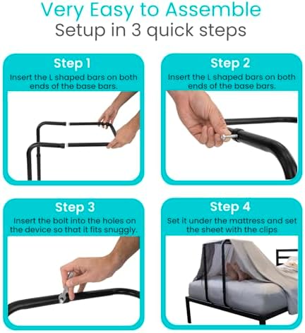 Vive Blanket Lifter for Feet 26"-34" - Adjustable Bed Foot Protector - Bed Cradle for Feet - Lift Bar for Sheet Support - Great for Foot, Ankle, Leg, Knee, Toes, Chronic Pain, Neuropathy and Arthritis