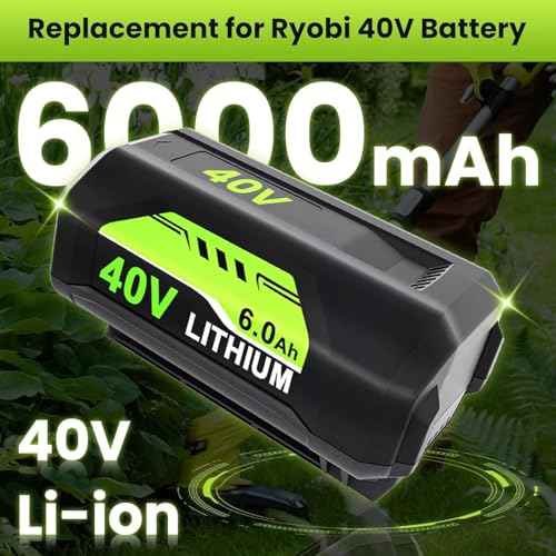Replacement for Ryobi 40V Battery Compatible with Ryobi 40V Lithium Battery OP4040 OP4050A OP40602 OP40201 OP4026 OP4026A OP4015 OP4060 Cordless Power Tools