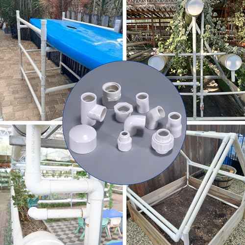 HJ 4FT Feet PVC Pipe 20PCS White Sch40 Industrial Pipes (1/2")