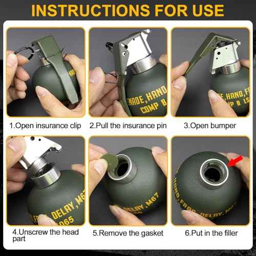 Zhongren Dummy Grenade Toy Model Plastic Grenades CS Airsoft Tactical Gear Accessories for Army Fans Cosplay Movie Props Outdoor