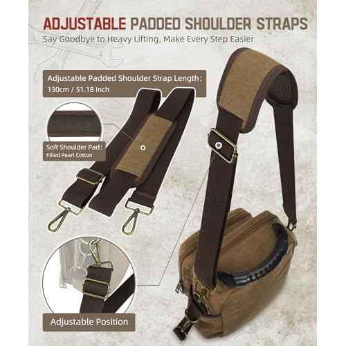 ARCFOX Edc Pocket Organizer with Shoulder Strap, Utility Edc, Electrician Tool Pouch for Fluke 117/116/115/114 Digital Multimeter, Molle Pouch with Zipper Pockets(Bag Only)