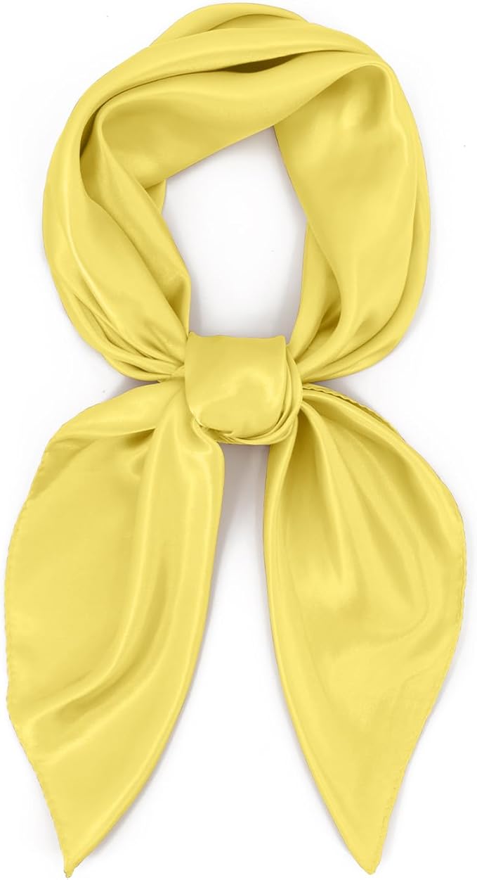 vimate 35" Square Silk Like Head Scarf - Women's Fashion Satin Scarf Bandana for Hair Wrapping at Night.