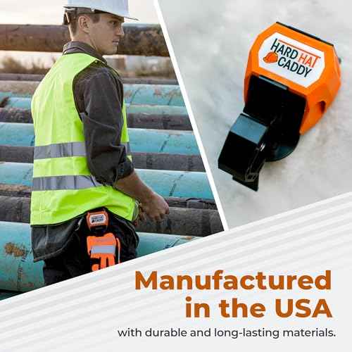Hard Hat Caddy, All-in-One PPE Organizer with Magnetic Backing, Belt Clip, & Hook, Compatible with All Safety Gear Brands, Ideal for Construction, Utility, Line Workers & Miners