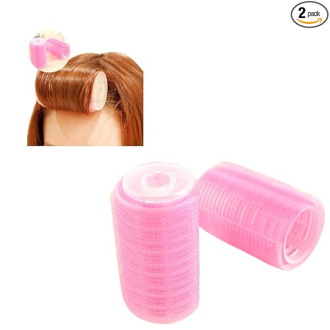 Plastic Hair Rollers Curlers Bangs Self-Adhesive Hair Volume Hair Curling Styling Tools Magic Women DIY Makeup Tools Pink