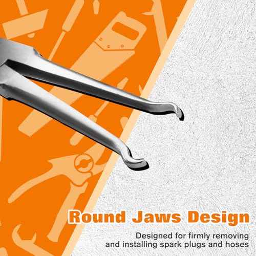 SPEEDWOX 5.5 Inch Hose Grip Pliers - Ring Nose Pliers, Spark Plug Removal, Cable Clamp Tool