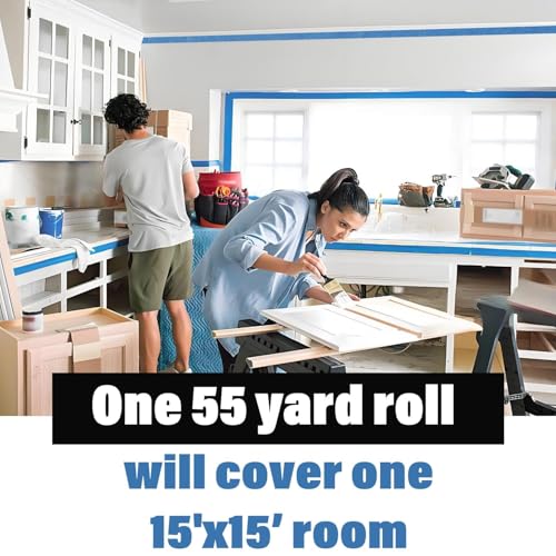 WINNOW Painter Tape £¬Paint Tape for Walls | Gift for New Home Improvement £¬Blue Masking Tape 1.88 in X 55 Yds £¬UA Resistant and Easy to Removes £¬Ideal for Wall Painting and Home Decoration, 3 Rolls