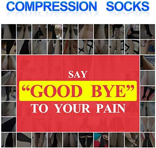 Compression Stockings 40-50mmHg Graduated Socks Recovery Varicose Veins Women