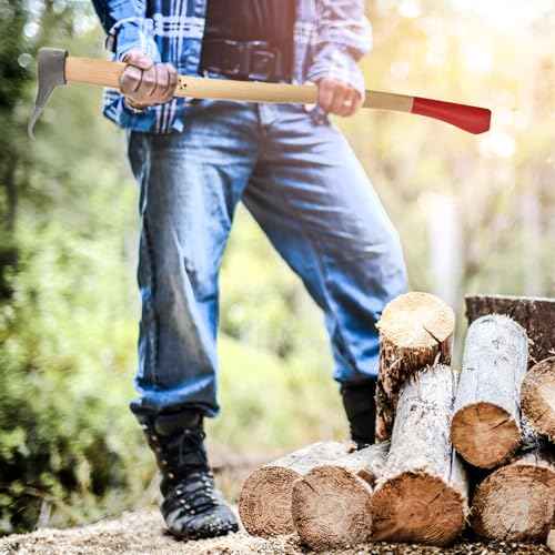 Pickaroon Logging Tool - 31.2¡± Log Grabber with Hickory Wood Handle - Hookaroon with Pick for Dragging or Stacking Logs - Log Roller Tool - Forestry Tools by Kings County Tools
