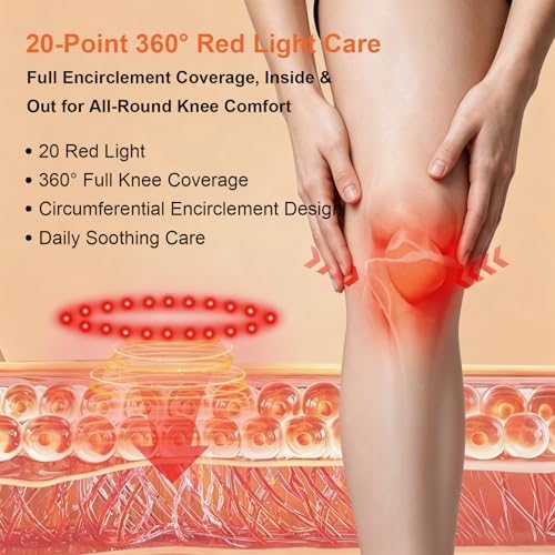 DEITY Knee Massager Smart with Heat, Vibration, 3D Massage, Red Light, 4-in-1, Cordless Portable Knee Massager with LED Large Screen, Gifts for Grandma & Grandpa