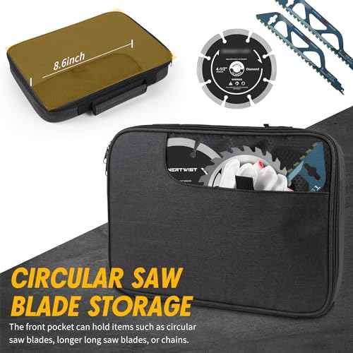Portable Zipper Saw Blade Storage Case,Empty Case for Sawzall Saws/Sabre Saws Organization,Wood Pruning Saw Blades Carring Case Reciprocating Saw Blades Holder Bag Only
