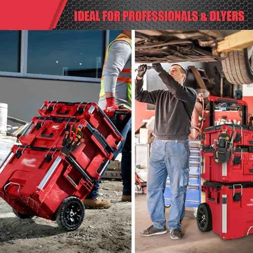 2 Pack Cliptech Holder Fit for ToughBuilt ClipTech Pouch,Packout Tool Pouch Holder Mounts Directly on the Toolbox,Corner Rail clips Including