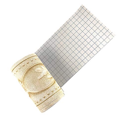 Simplemuji Self Adhesive 5 Meters Yellow Peony 3D Peel and Stick Waterproof Wall Border Easy to Apply 4 Inch by 16.5 Feet